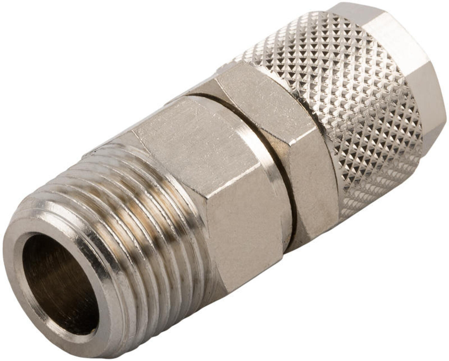 Turning straight connection, external conic tap