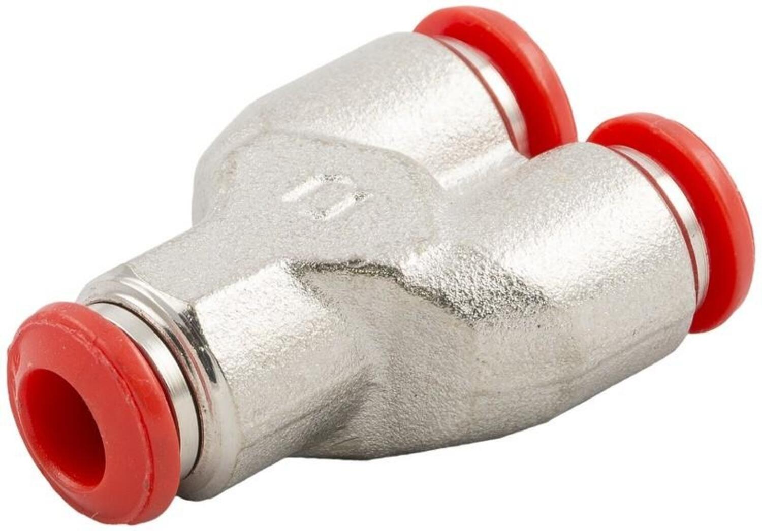 Y-kobling i messing og plast